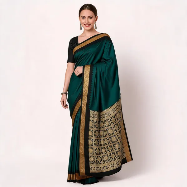 Weaver_Store_Woven_Banarasi_Art_Silk_Saree_(Green)