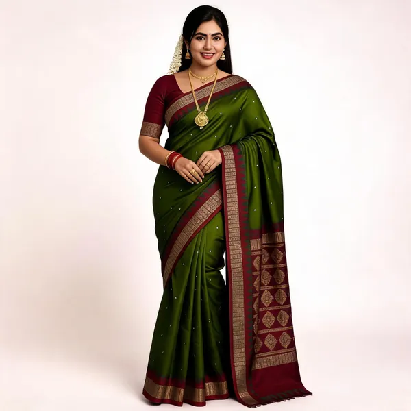 Weaver_Store_Woven_Banarasi_Art_Silk_Saree_(Green)