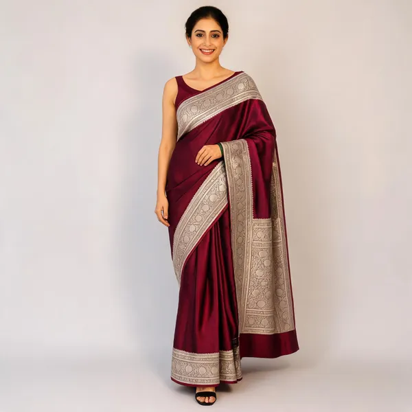 Weaver_Store_Woven_Banarasi_Art_Silk_Saree_(Maroon)