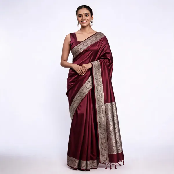 Weaver_Store_Woven_Banarasi_Art_Silk_Saree_(Maroon)