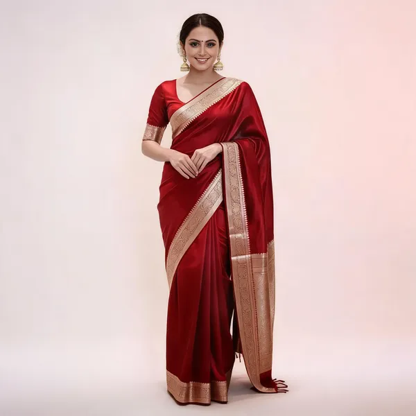 Weaver_Store_Woven_Banarasi_Art_Silk_Saree_(Red)