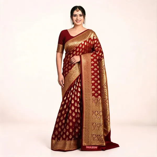 Weaver_Store_Woven_Banarasi_Art_Silk_Saree_(Maroon)