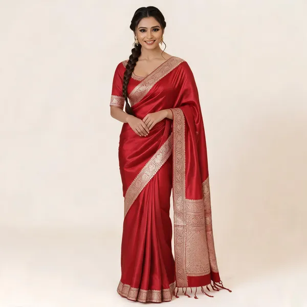 Weaver_Store_Woven_Banarasi_Art_Silk_Saree_(Red)