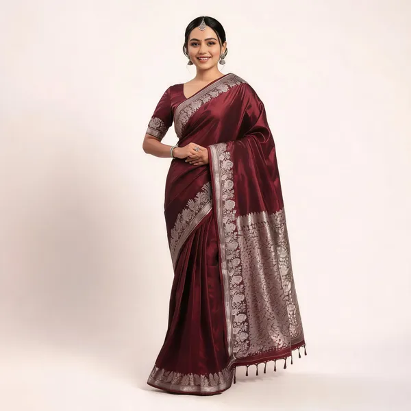Weaver_Store_Woven_Banarasi_Art_Silk_Saree_(Red)