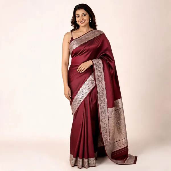 Weaver_Store_Woven_Banarasi_Art_Silk_Saree_(Maroon)