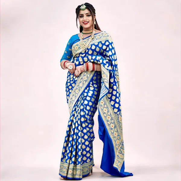 Weaver_Store_Woven_Banarasi_Art_Silk_Saree_(Blue)