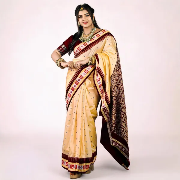 Weaver_Store_Printed_Banarasi_Art_Silk_Saree_(Cream,_Maroon)