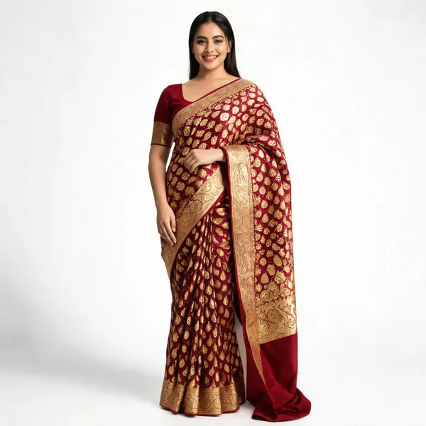 Weaver_Store_Woven_Banarasi_Art_Silk_Saree_(Maroon)