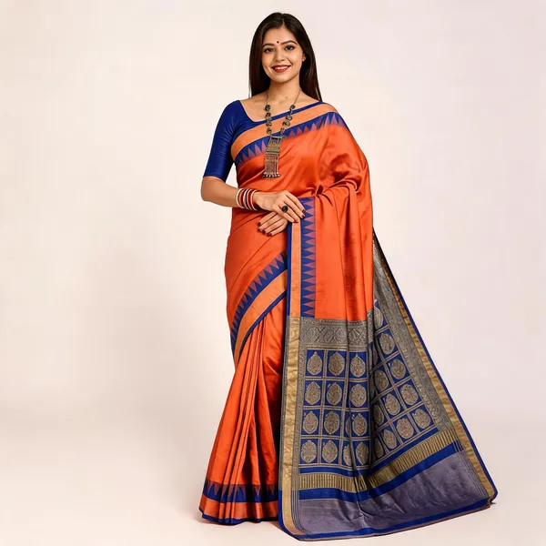 Weaver_Store_Woven_Banarasi_Art_Silk_Saree_(Orange)