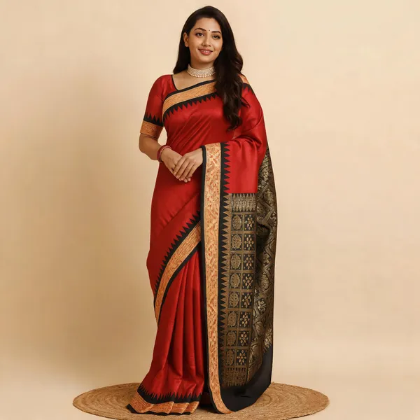 Weaver_Store_Woven_Banarasi_Art_Silk_Saree_(Red)
