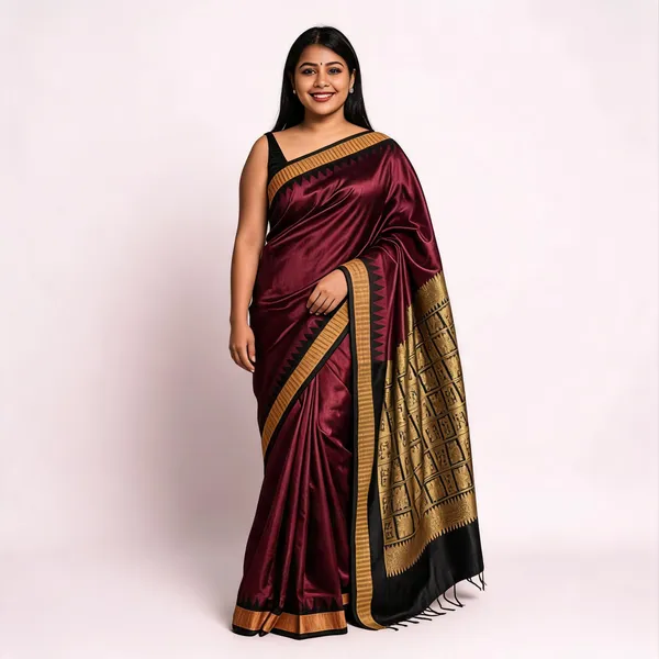 Weaver_Store_Woven_Banarasi_Art_Silk_Saree_(Maroon)