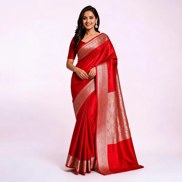 Weaver_Store_Woven_Banarasi_Art_Silk_Saree_(Red)