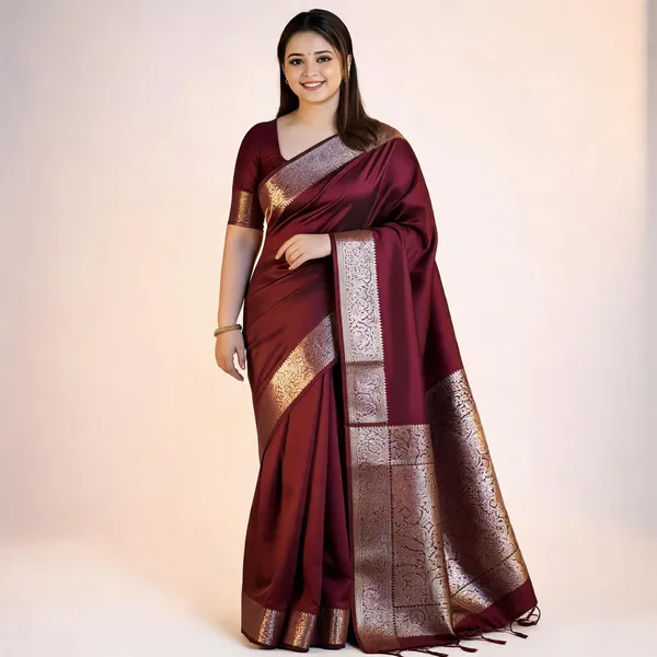 Weaver_Store_Woven_Banarasi_Art_Silk_Saree_(Maroon)