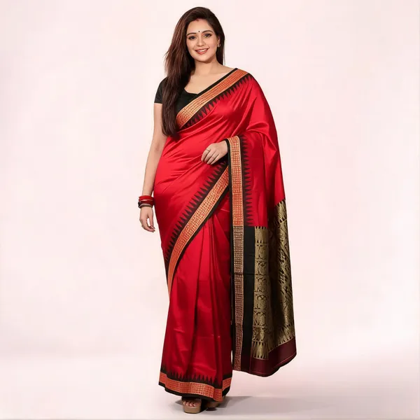 Weaver_Store_Woven_Banarasi_Art_Silk_Saree_(Red)
