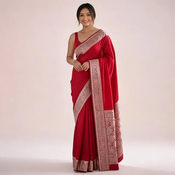 Weaver_Store_Woven_Banarasi_Art_Silk_Saree_(Red)