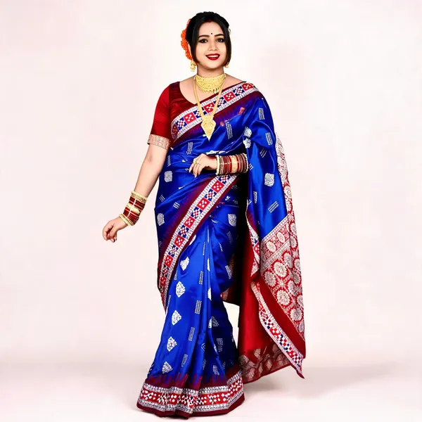Weaver_Store_Woven_Banarasi_Art_Silk_Saree_(Blue)