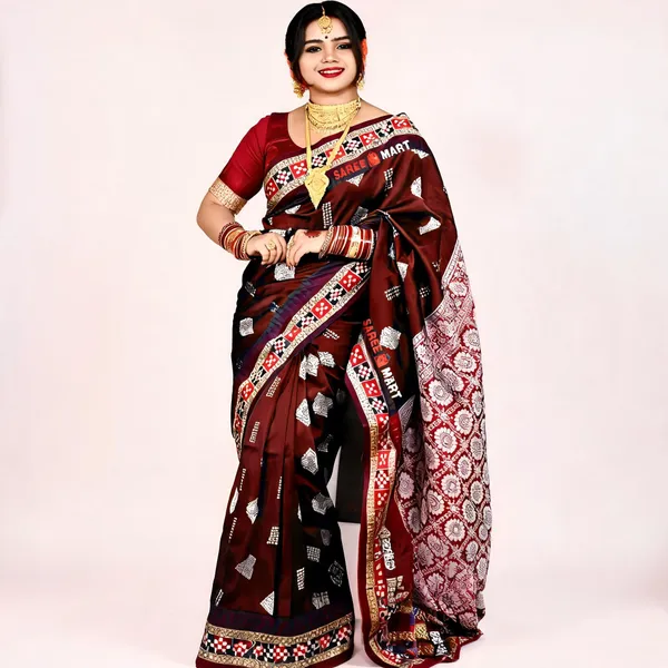 Weaver_Store_Woven_Banarasi_Art_Silk_Saree_(Brown)