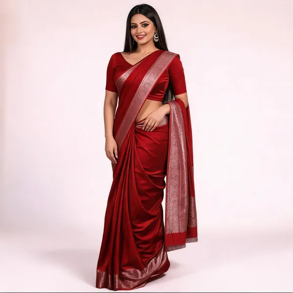 Weaver_Store_Woven_Banarasi_Art_Silk_Saree_(Red)