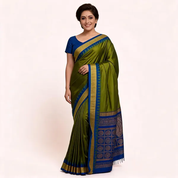 Weaver_Store_Woven_Banarasi_Art_Silk_Saree_(Green)