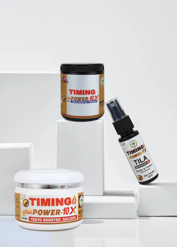 Timing_Power_10X_Tila_Massage_Oil_And_Testo_Booster_Majoon