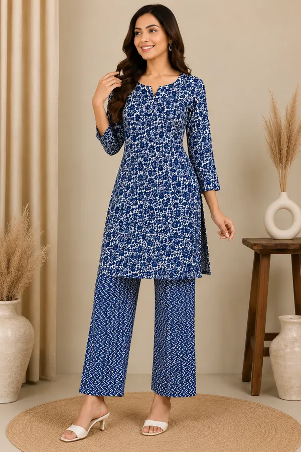 Women's_Blue_Floral_Printed_Kurta_with_Palazzo_Set