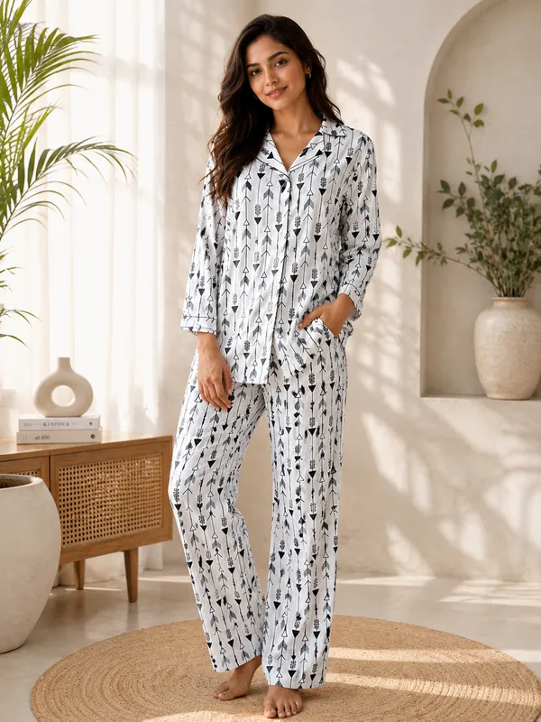 Women's_White_&_Black_Printed_Night_Suit_Co-ord_Set