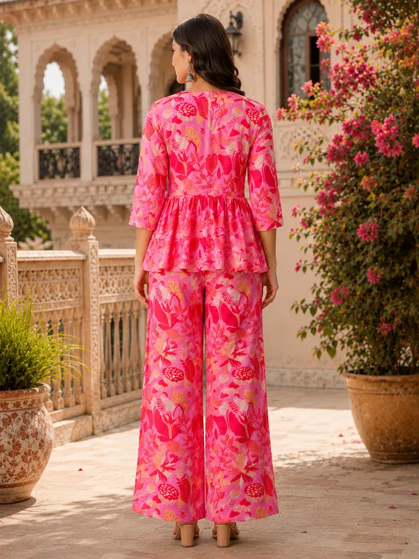 Women's_Pink_Floral_Printed_Peplum_Co-Ord_Set