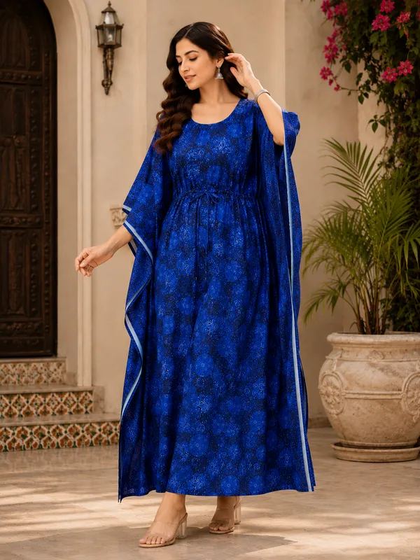 Women's_Royal_Blue_Printed_Kaftan_Maxi_Dress
