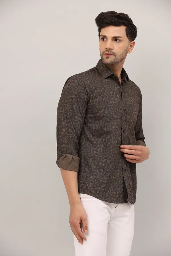 Coffee_Brown_Printed_Shirt