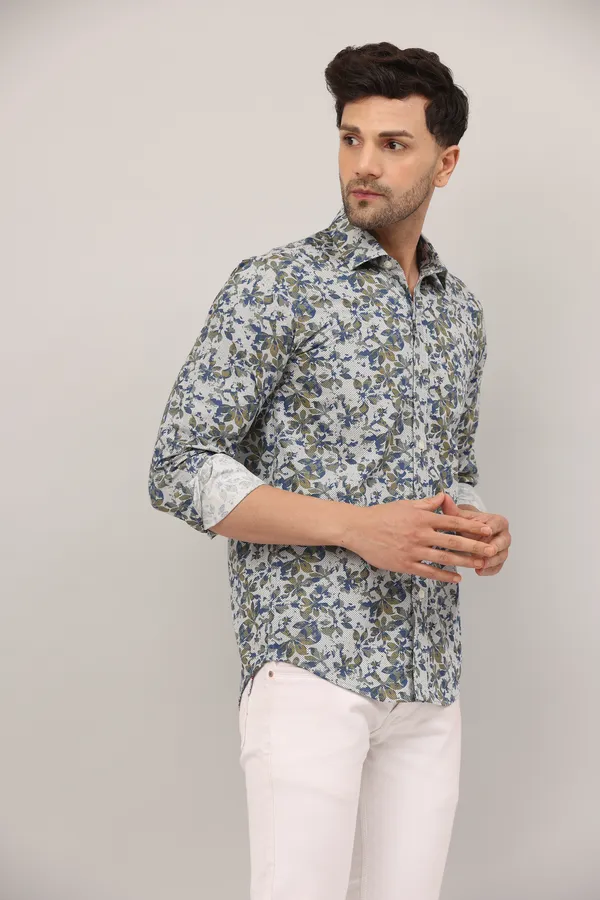 Off_White_With_Blue_&_Olive_Green_Floral_Print_Shirt