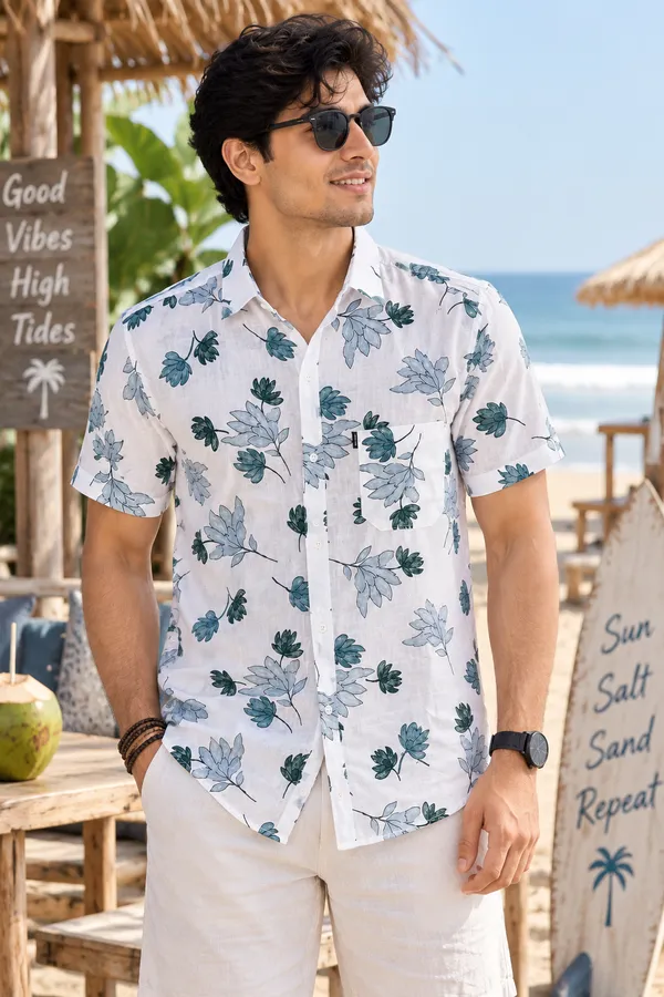 Men_White_&_Teal_Floral_Printed_Casual_Shirt