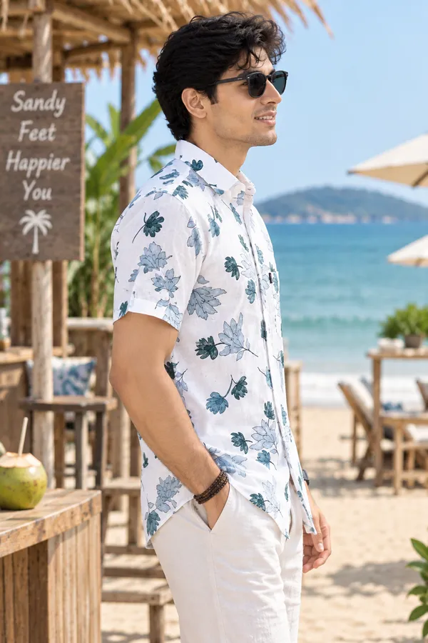 Men_White_&_Teal_Floral_Printed_Casual_Shirt