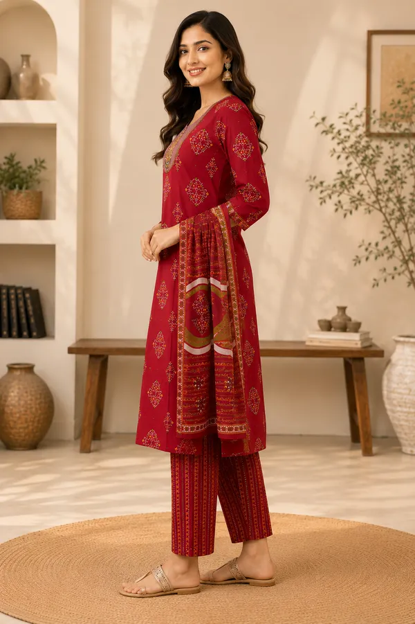 Women_Black_Multicolour_Printed_Kurta_Pant_Dupatta_Set