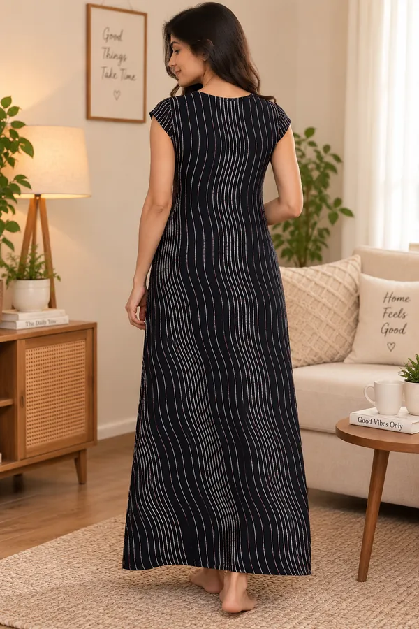 Women_Black_Striped_Printed_Casual_Maxi_Dress