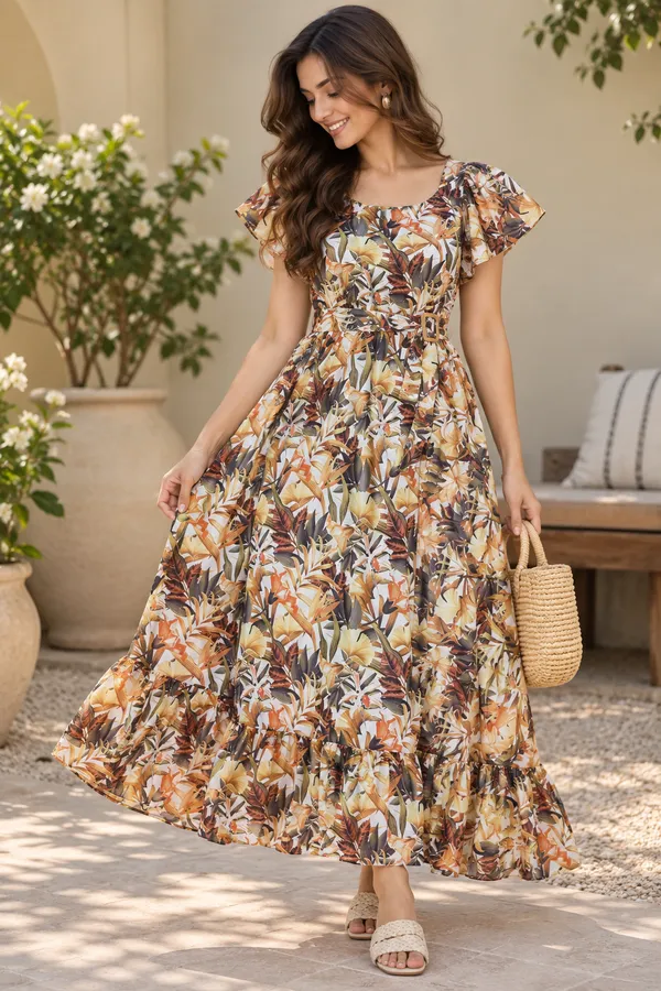 Tropical_Floral_Belted_Maxi_Dress