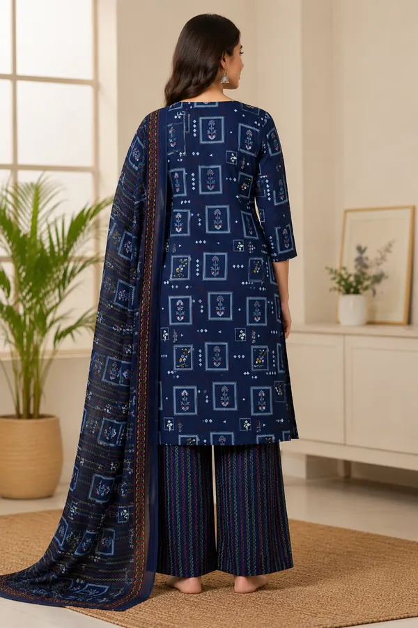 Women_Navy_Blue_Printed_Kurta_Palazzo_Dupatta_Set