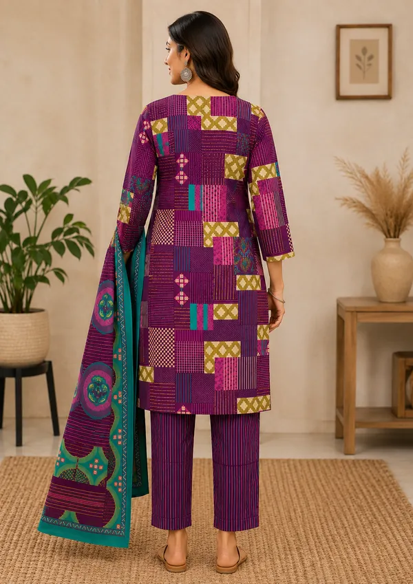 Women_Purple_Multicolour_Printed_Kurta_Pant_Dupatta_Set