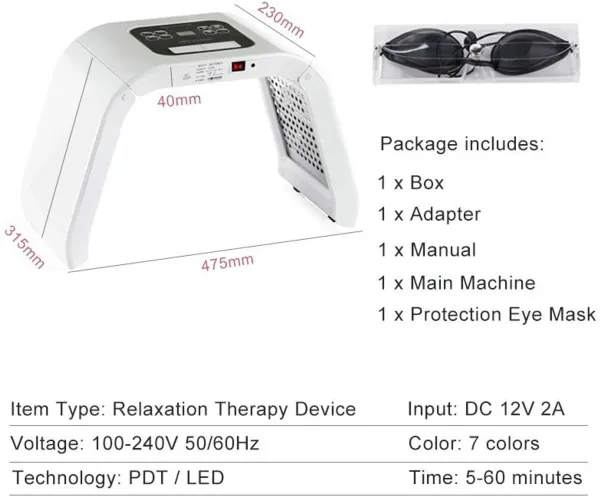 PDT_LED_Skin_Light_Device_7_Colors_Spa_Beauty_Equipment_Massager_Skin_Therapy_Device