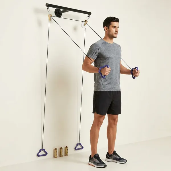 Albiokart_Steel_Wall_Mount_T-Frame_Shoulder_Pulley_Set