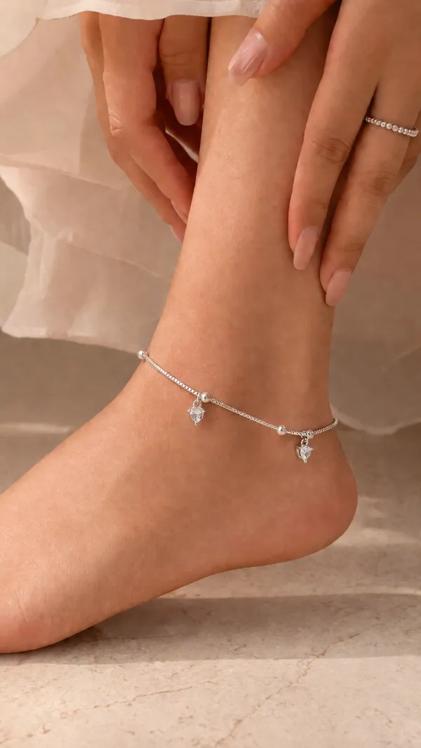 Silver_Tone_Heart_Charm_Anklet_for_Women