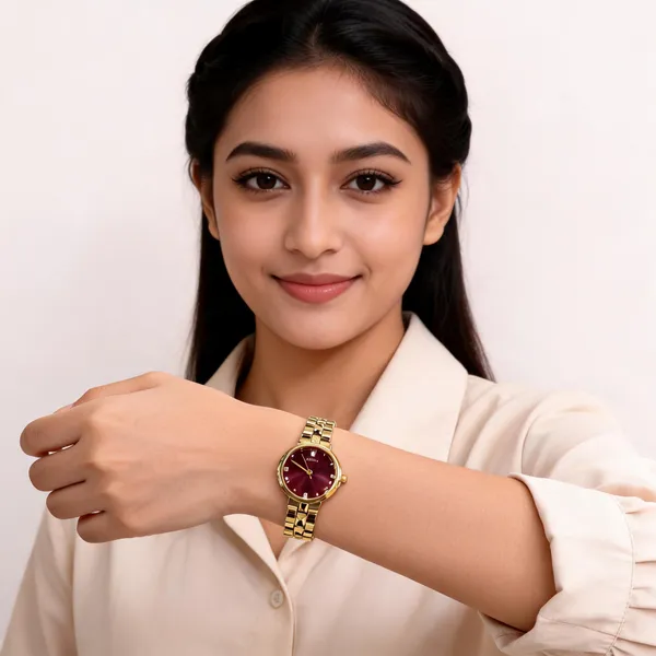 Gold-Tone_Analog_Watch_For_Women