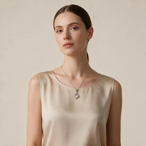 Silver_Tone_Crystal_Pendant_Necklace_For_Women