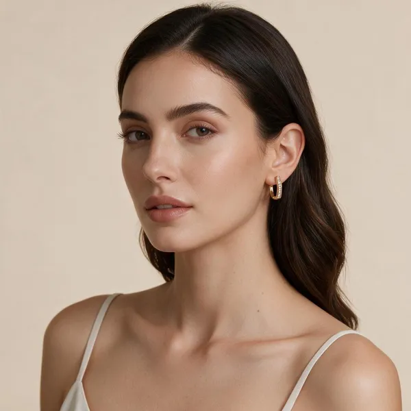 Gold_Tone_Stone_Hoop_Earrings_For_Women