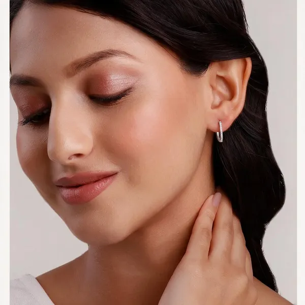 Silver-Tone_Stone_Studded_Hoop_Earrings_For_Women