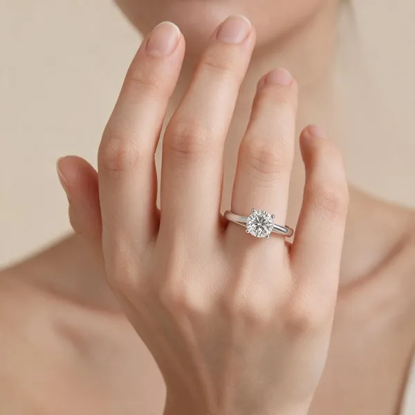 Silver_Tone_Solitaire_Ring_For_Women