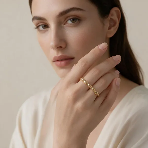 Gold_Tone_Oval_Link_Bracelet_For_Women