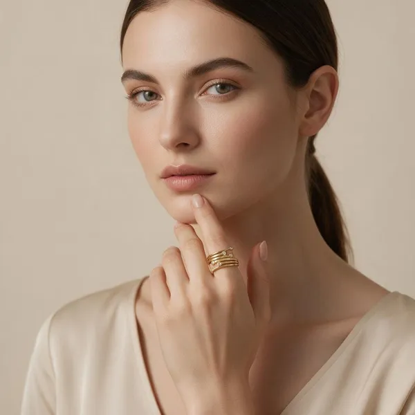Gold_Tone_Multi_Band_Ring_For_Women