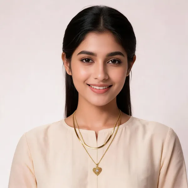 Gold_Tone_Heart_Pendant_Necklace_For_Women