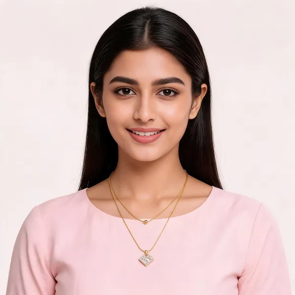 Gold_Tone_Layered_Pendant_Necklace_For_Women