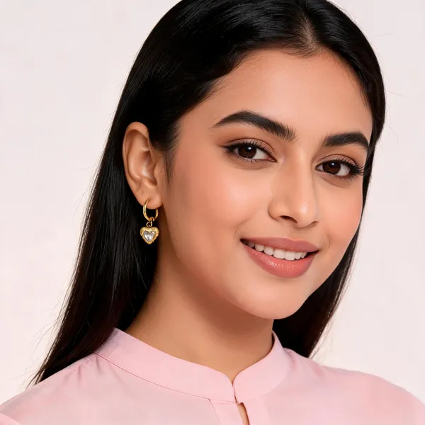 Gold_Tone_Heart_Drop_Earrings_For_Women